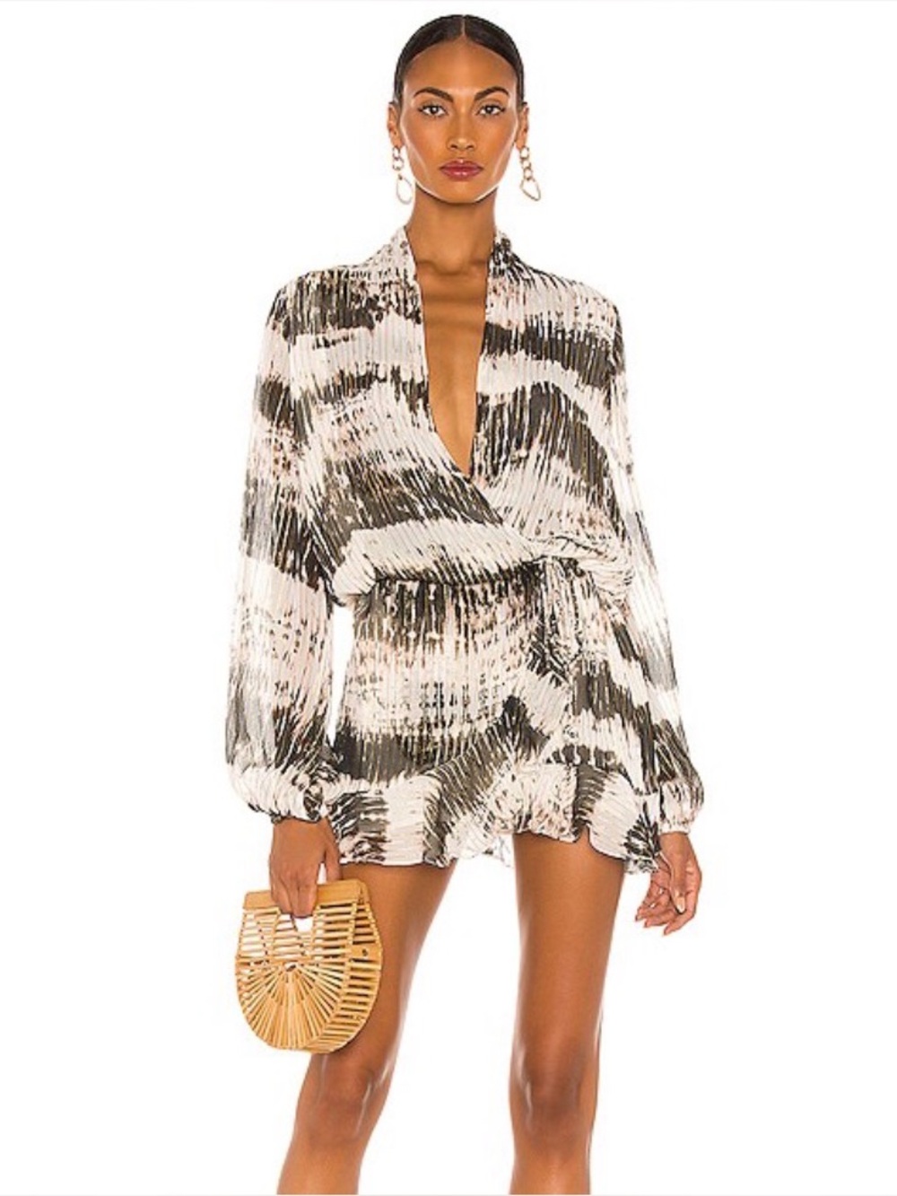 Rococo Sand X Revolve Ilios Dress in Black & White Small